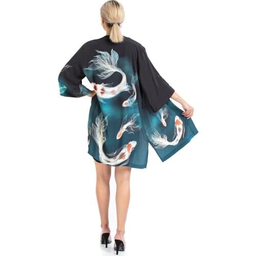 Yeşim Livaoğlu Lüx Balık Kısa Kimono Kaftan
