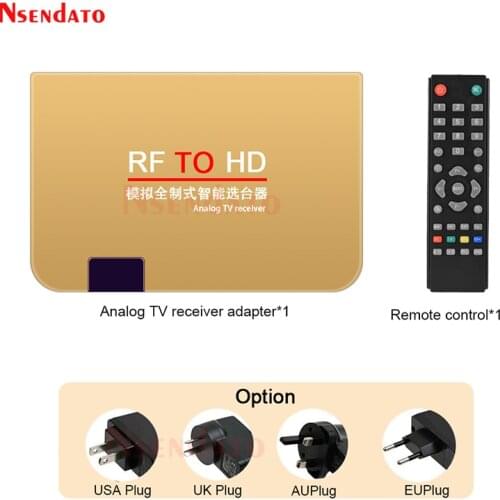 RF to HD Converter Analog TV Receiver Adapter With Remote Control 100-240V All-standard For HDTV Monitor Projector,Multimedia