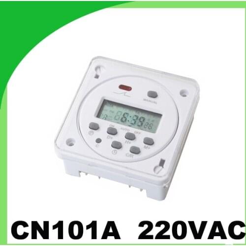 Power Weekly Programmable Electronic Timer Switch 220VAC CN101A microcomputer control switch with protection cover