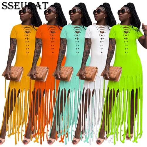 SSEURAT Summer Short Sleeve Dresses
