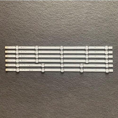6pcs/set 49 inch LED TV Backlight Strip for VESTEL 490DRT VNB A/B-TYPE REV0.8 VES490UNDS 49L3753DB 49HE4000 JVC LT-49C770(A)
