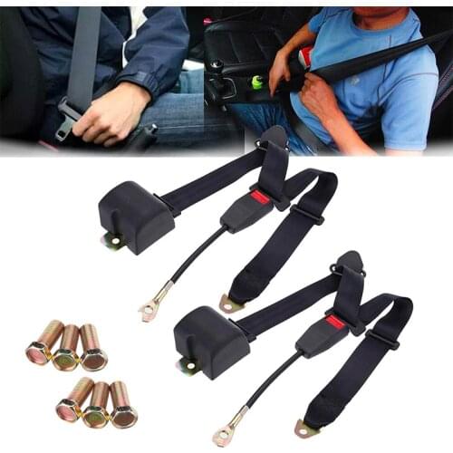 1Pc Universal Three Point Safety Belt Adjustable Car Seat Belt With Accessories Automatic locking seat belt for trucks