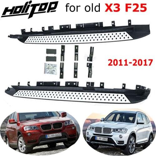 Thicken nerf bar side steps running board for bmw old X3 F25 2011 2012 2013 2014 2015 2016 2017,can load 250kg, guarantee qualty