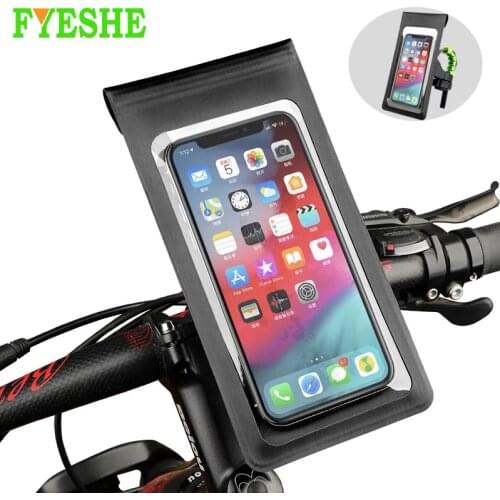 Waterproof Motorcycle Bicycle Mobile Phone Holder Stand For Samsung iPhone 8 SE 8Plus X XS XR Bike Cell Phone Mount Bag