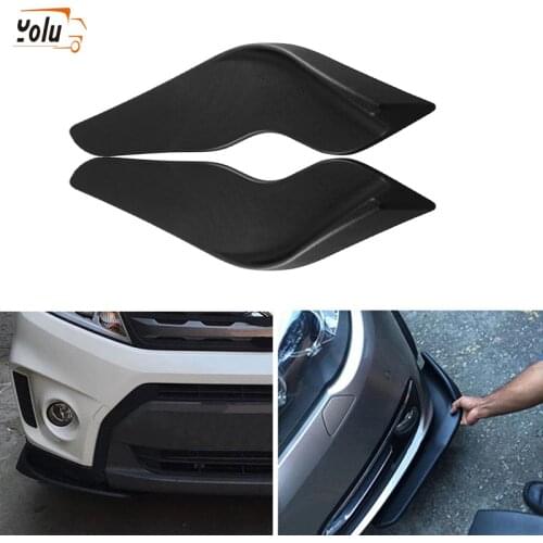 YOLU Car Front Deflector Spoiler Splitter Diffuser Bumper Canard Lip Body Shovels Universal Bumper Splitters