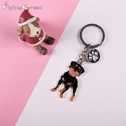 Jewelry Woman Metal Pet Dogs Key Chain Pug Feet Pendant Golden Retriever Keychains Keychain Car Key Ring Gift To Best Friend