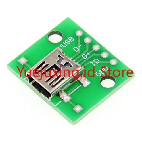 10pcs MINI USB to DIP female socket mini 5p patch to in-line welded adapter board