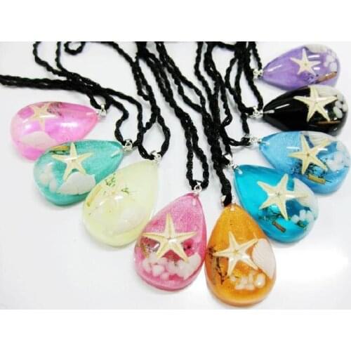 FREE SHIPPING 12 pcs fashion starfish mixed colorful lovely totem specimen pendant