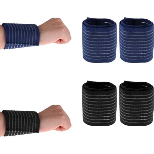 2 Pairs Elastic Wrist Strap Support Sport Hand Protector Bandage Straps Guard, Portable & Durable