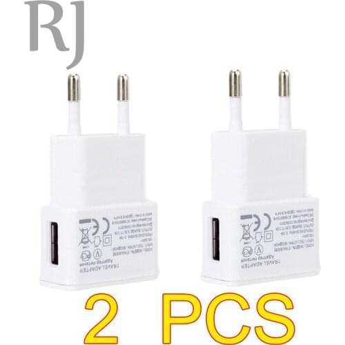 2PCS/lot 5V 2A Travel Convenient EU Plug Wall USB Charger Adapter For Samsung galaxy S5 S4 S6 note 3 2 For iphone 7 6 5 4