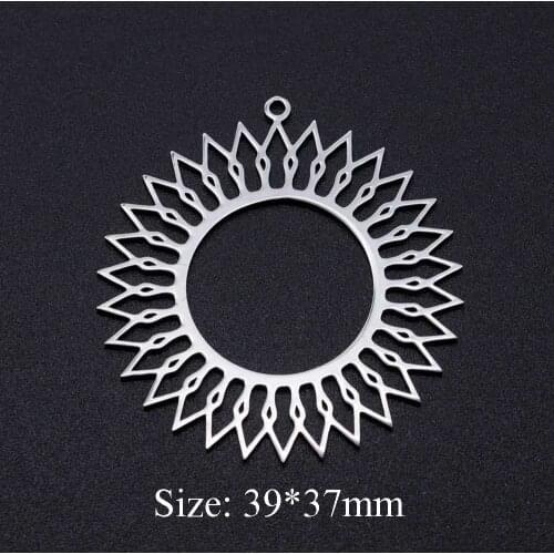 3pcs/lot Unique Fashion Sun 316L Stainless Steel DIY Earring Charms Wholesale For Jewelry Making Never Tarnish