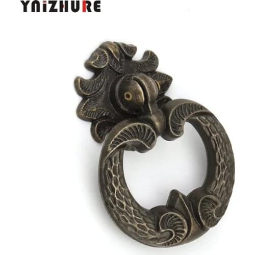 YNIZHURE Antique Furniture Handle Vintage Cabinet Knobs Kitchen Cabinets Pull Knobs Drawer Wardrobe Cupboard Door Ring Handles