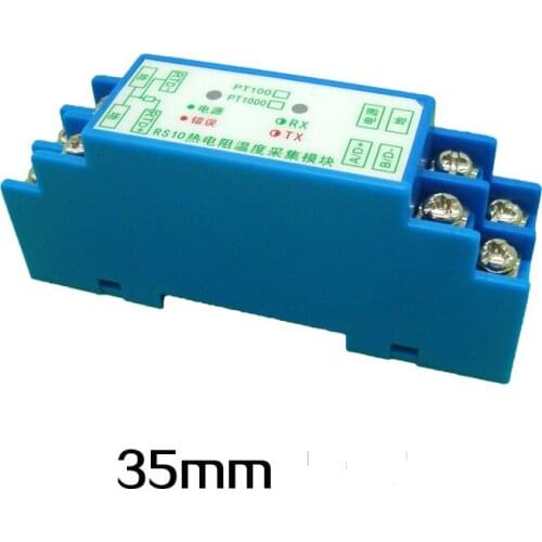 Free shipping 1PC PT100 temperature transmitter to RS485 Platinum RTD module Sensor digital output no isolation rail type +-5C