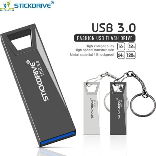 Usb 3.0 flash drive pen drive 4GB 8GB 16GB 32GB 64GB 128GB waterproof Metal Key chain pendrive Card Memory Stick Drives u disk