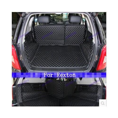 Good mats! Special trunk mats for Ssangyong Rexton W 2017-2014 waterproof cargo liner boot carpets for Rexton 2015,Free shipping