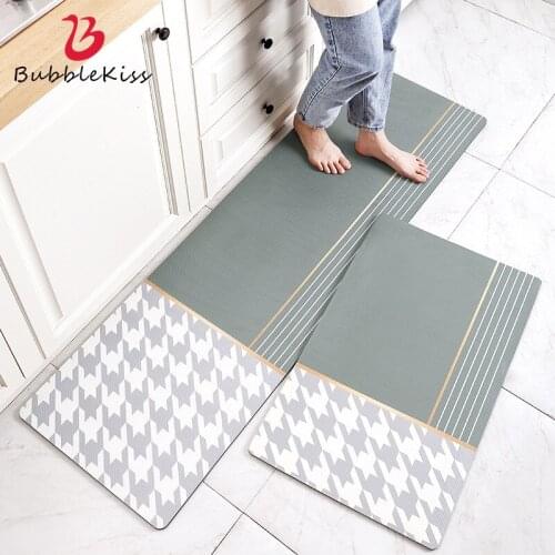Bubble Kiss Kitchen Mat Simple Style Oil-Proof PVC Carpet Home Decor Rugs Living Room Non-Slip Carpets Bedroom Bedside Area Rug