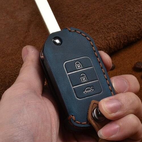 Leather Car Remote Key Full Cover Case for Honda Civic X-RV Jazz Greiz Crdder CR-V HR-V Accede Crider Odyssey 2015-2018 Keychain