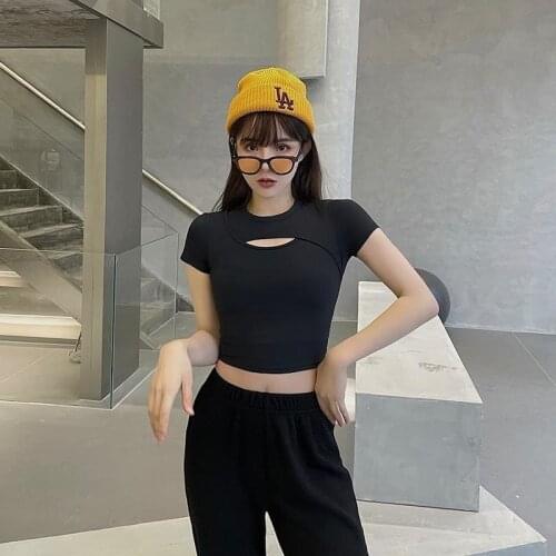 Yoga Crop Top Sports Top Womens Short Sleeve Elastic Neck Yoga T-shirt Top Deportivo Mujer Camisetas