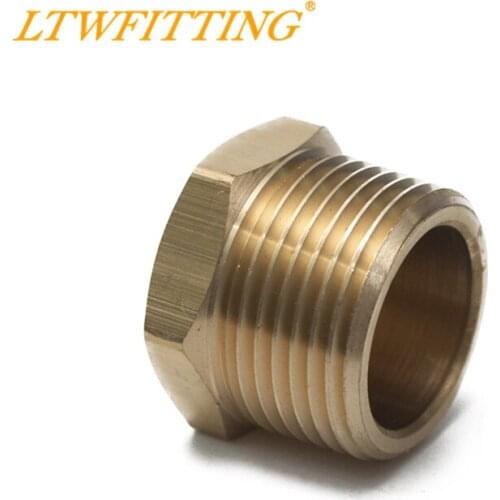 LTWFITTING Brass Pipe Hex Head Plug Fittings 3/4" Male NPT Air Fuel Water Boat
