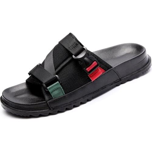 Summer EVA Massage Fashion Slippers Mens Flip Flops Casual Patch Sandalias Hombre Beach Slippers For Man New Breathable