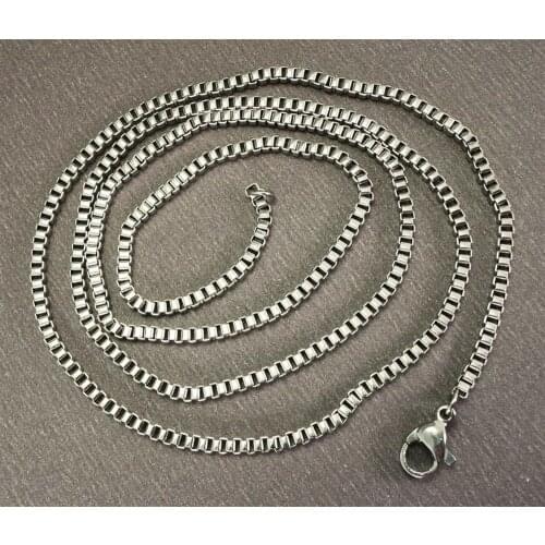316L Stainless Steel Mens necklace chain 2mm slim box Model