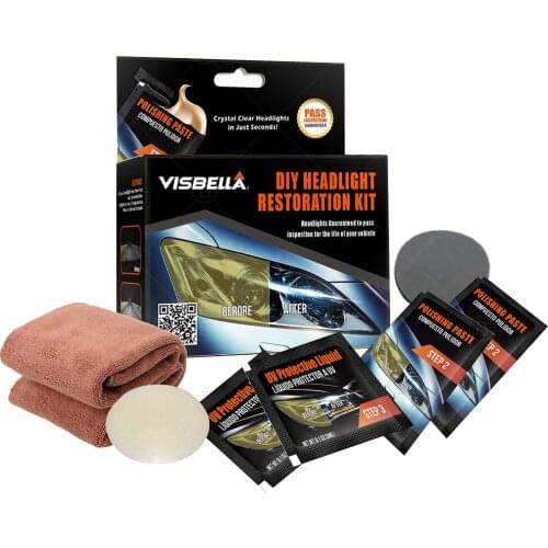 DIY Car Headlight Polish Restoration Kit Lamp Polishing Cleaning Paste Anti-Scratch Coat Repair Refurbished Restorer Auto Care