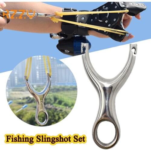 Stainless Steel Slingshot Set High Quality Traditional Recurve Hunting Catapult for Professional Outdoor Sports Shooting