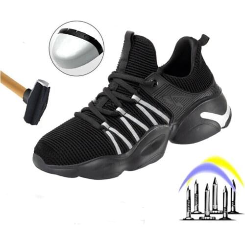 2020 new breathable mens safety shoes, work shoes, indestructible shoes, puncture resistant sports shoes
