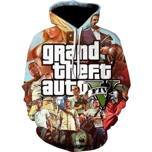 Newest 3D Printing Grand Theft Auto Game Gta 5 fashion Hoodies Men Women Cool Hoodie Sweatshirts Boy Girl comfort Pullover Coats