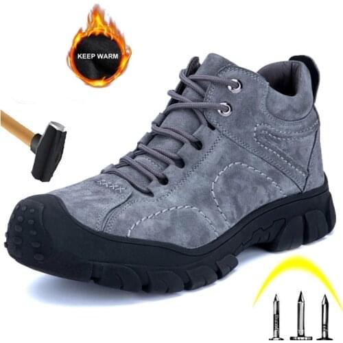 New Mens Safety Shoes Anti Smashing And Anti Piercing Outdoor Wear Resistant and Durable Work Shoes Sports Shoes Safety Boots