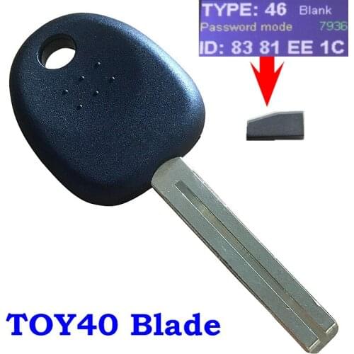 New Replacement Transponder Chipped Key Chip ID 46 / HY18-PT for Hyundai Accent I10 I20 I30 Central Groove