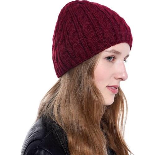 Solid Color Unisex Beanie Autumn Winter Wool Blends Soft Warm Knitted Bonnet Men Women Skull Hats Gorro Ski Caps