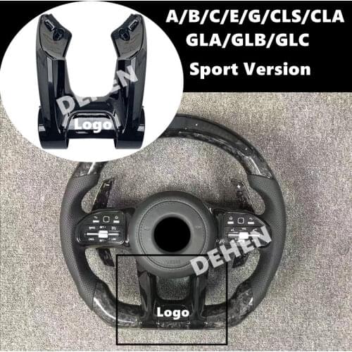 For AMG Steering Wheel Cover Trim for Mercedes Benz A/B/C/E Class CLA GLA GLB GLC W177 W247 W205 W213 X253 2019+ Sport Version