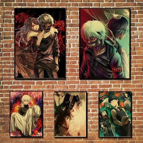 Japanese Anime Retro Poster Wall Art Canvas Painting Nordic Posters And Prints Wall Pictures For Living Home Decoration