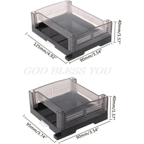 1PC Transparent Plastic Industrial Control Box Panel Enclosure Case Din Rail Project Electronic DIY PCB Shell Drop Shipping