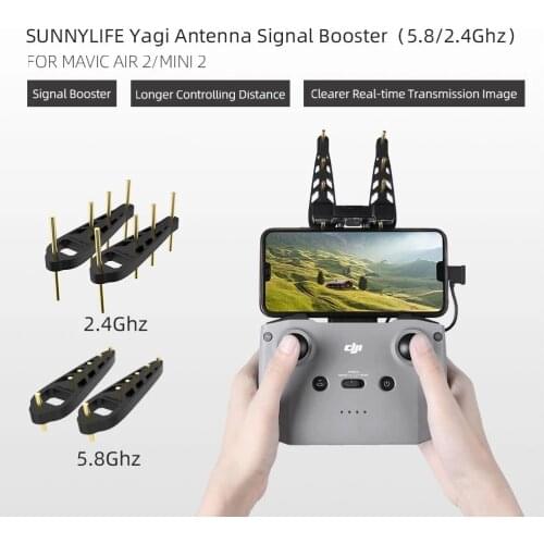 Drone Remote Controller Signal Booster Range Extender 2Pcs Yagi Antenna 5.8Ghz / 2.4 Ghz for Mavic Air 2 / Mini 2 Accessories