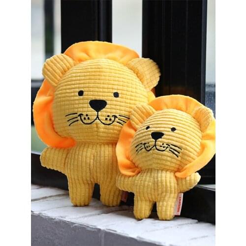 Dog Plush Toys Squeak Cute Pet Lion Animal Fidget Plush Toy Puppy Chew Squeaky Whistling Involved Dogs Toys Accessories 강아지