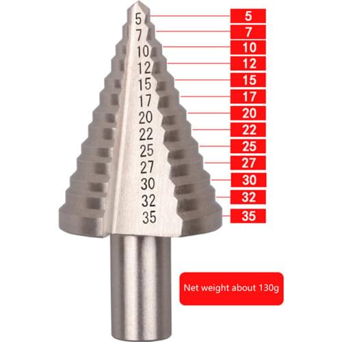 Metric 5-35mm Pagoda Shape HSS Triangle Shank Pagoda Metal Steel Step Drill Bit Hole Drill Cone Drill Countersink Titanium Bit