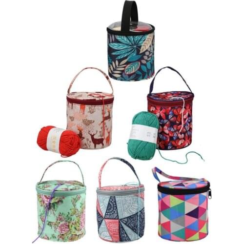 Yarn Bag Knitting Storage Bag Mini Crochet Tote Bag DIY Househand Needle Weave Craft Knitting Organizer Sewing Tools