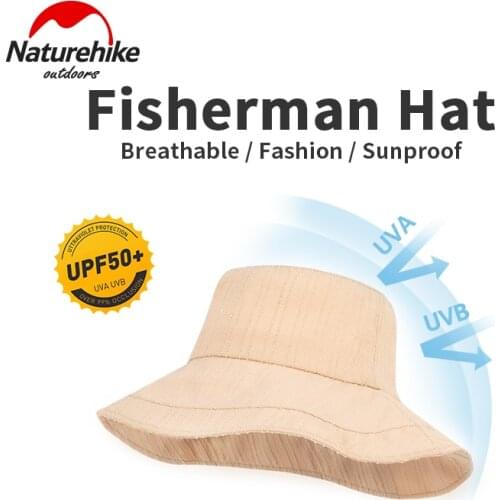 Naturehike Outdoor Hiking Travel Ultralight Big Hat Brim Sun Protection UV Protection Soft Breathable Folding Fisherman Hat
