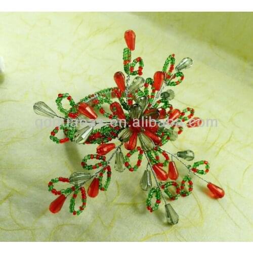 Beaded wedding napkin ring, napkin holder, decoration napkin ring