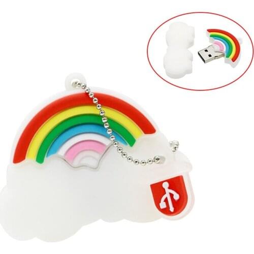 New Style Rainbow Memoria USB Key 8GB 4GB 32GB 16GB Pendrive 128GB 64GB 256GB Flash Drive Cute USB2.0 U Disk 32 GB Creative Gift