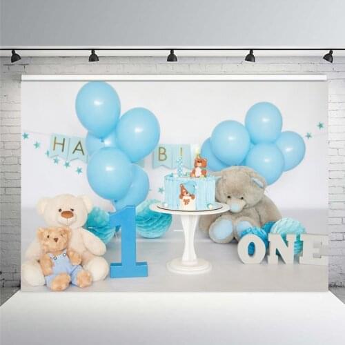 Yeele Beer Balloons Happy 1st Birthday Party Poster Baby Shower Portrait Photography Backdrops Photo Background For Photo Studio