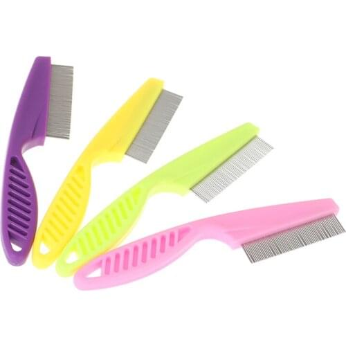 Protect Flea Comb For Cats Dogs Deworming Brush Short Long Hair Fur Remove Pet Stainless Steel Comfort Flea Hair Grooming Tools