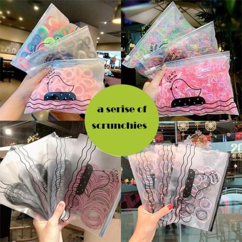 A Serise of Girls Scrunchies Elastic Hair Band Kids Hair Accessories for Women Hair Tie Baby Hair Ring Rope Headwear Headbands