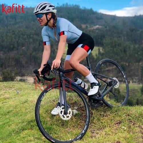 Kafit pro Womens short-sleeved cycling jersey suit TEAM racing jersey Womens cycling jersey macaquinho ciclismo feminino