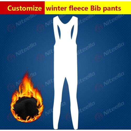 NITEELLO Custom Winter Thermal Fleece Cycling Bib Pants Coolmax 3D Gel Pad Bike Tights Ciclismo Keep Warm MTB Bicycle TOP