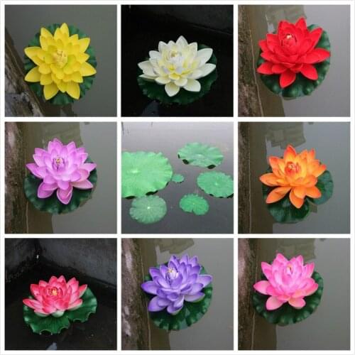 1PCS Floating Lotus Artificial Flower Wedding Home Party Decorations DIY Water Lily Mariage Fake Plants