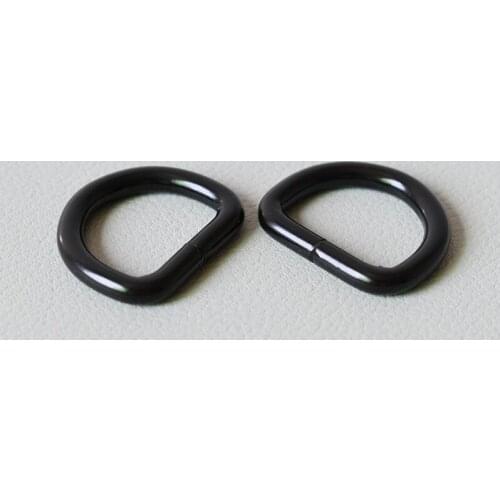 10 Pcs/Lot 3/4Inch(20mm) Black Multi-Pack Of Heavy Duty Welded Dee Rings For Equestrian Tack, Pack Saddles, Pet Collars