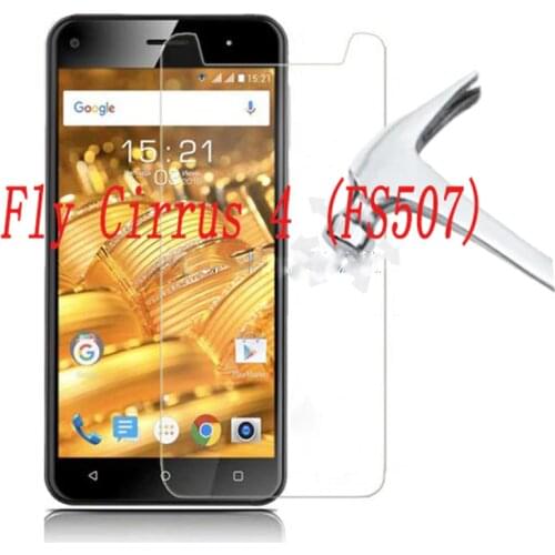 2PCS Smartphone Tempered Glass 9H Explosion-proof Protective Film Screen Protector mobile phone for Fly Cirrus 4 FS507